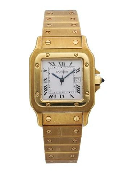 Shop Cartier Santos Galbee 18k Yellow Gold Ladies Watch