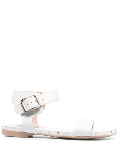 Shop Agl Attilio Giusti Leombruni Studded Leather Sandals In White