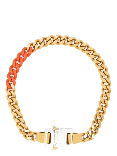 Shop Alyx Curb Chain Buckle Necklace In Gold