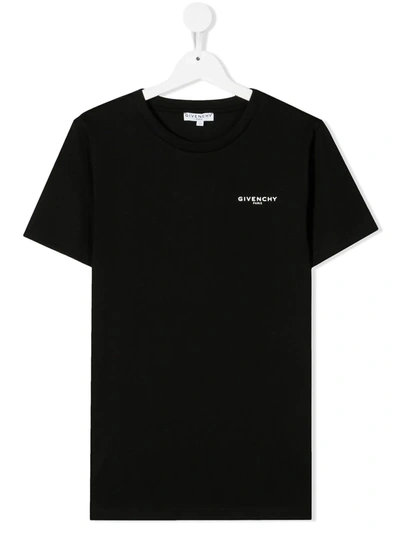 Shop Givenchy Teen Micro Logo T-shirt In Black