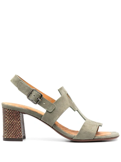 Shop Chie Mihara Lusca Suede Sandals In Grey