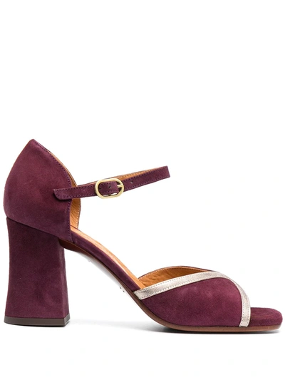 Shop Chie Mihara Petun Block-heel Sandals In Purple