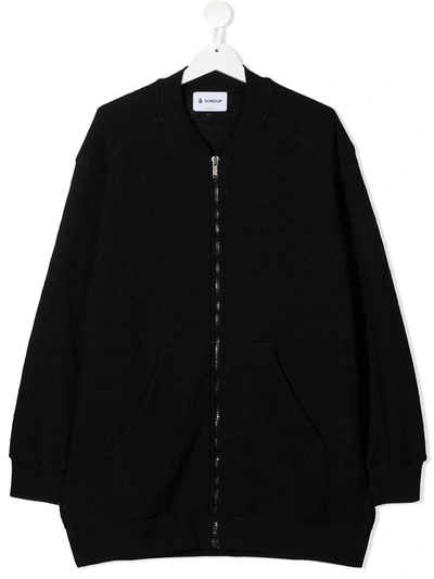 Shop Dondup Teen Zipped Jacket In Black