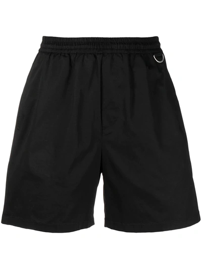 Shop Low Brand Elasticated Cotton-blend Shorts In Black