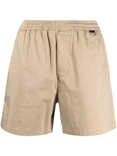 Shop Low Brand Elasticated Cotton-blend Shorts In Neutrals