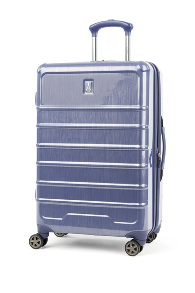 Shop Travelpro Rollmaster™ Lite 24" Expandable Medium Checked Hardside Spinner Luggage In Steel Blue