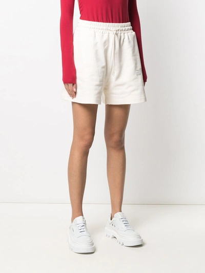 Shop Msgm Cotton Shorts In White