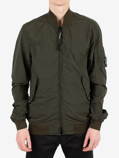 C.p. Company Nycra-r Garment Dyed Bomber Jacket In Green | ModeSens