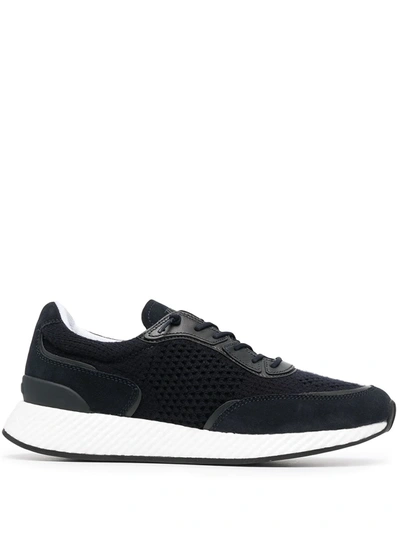 Shop Z Zegna Panelled Low-top Sneakers In Blue