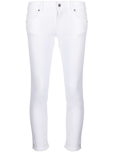 Shop Dondup Low-rise Skinny Jeans In White