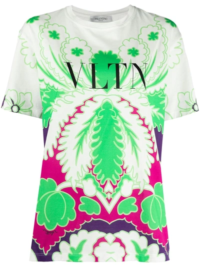 Shop Valentino Vltn Printed T-shirt In White