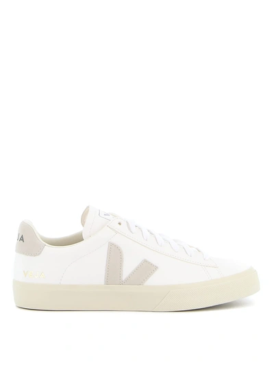 Shop Veja Campo In Extra White Natural Suede