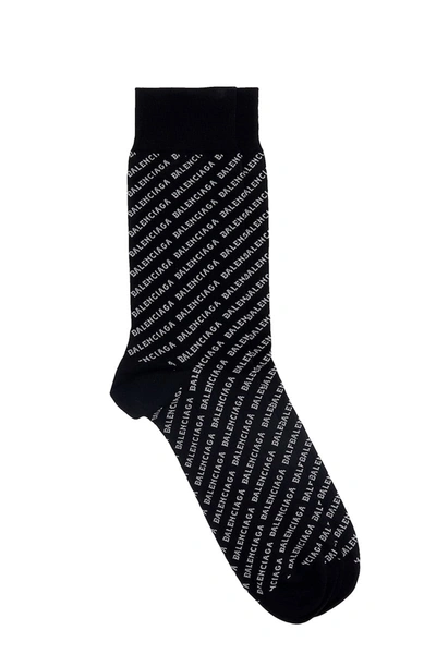 Shop Balenciaga Socks In Black Cotton
