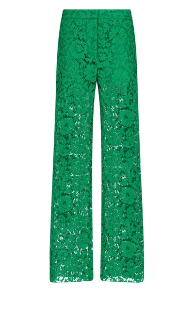 Shop Valentino Pants In Green