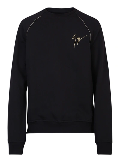 Shop Giuseppe Zanotti Branded Sweatshirt In Black