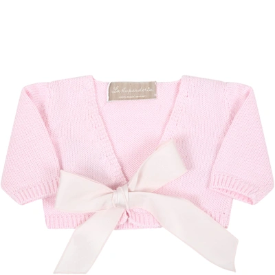 Shop La Stupenderia Pink Cardigan For Girl