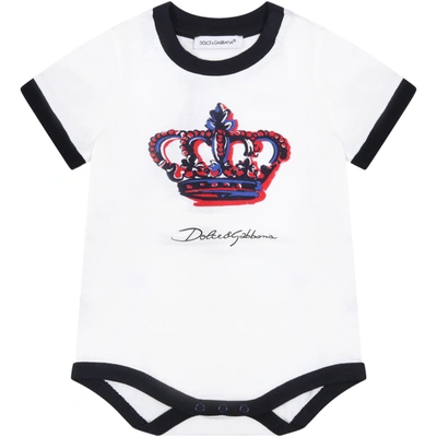 Shop Dolce & Gabbana White Body For Babykids With Logo