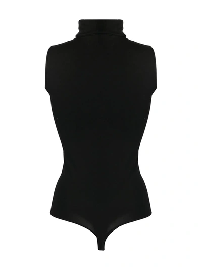 Shop Wolford Roll-neck Sleeveless Bodysuit In Black