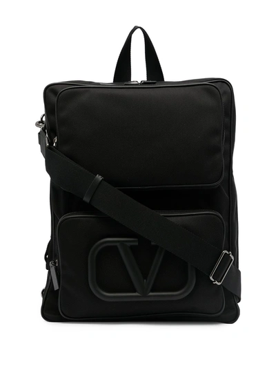 Shop Valentino Supervee One-strap Backpack In Black