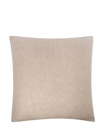 Shop The Elder Statesman Abstract Pattern Panel Cushion In Neutrals