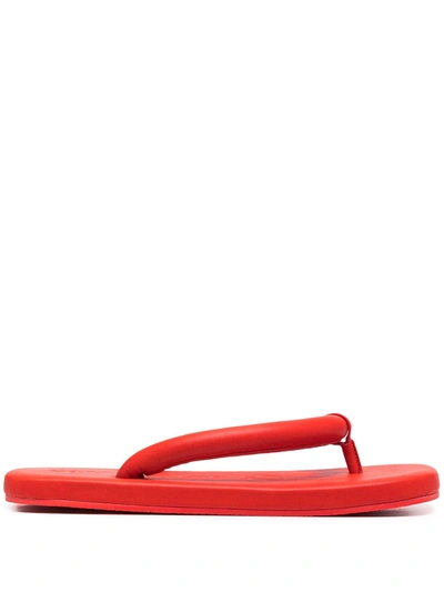 Camperlab Hastalavista Leather Flip Flops In Red