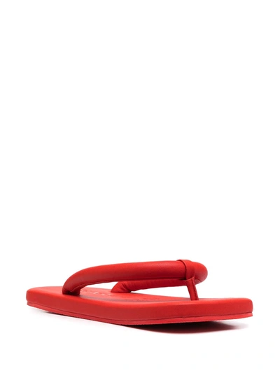 Camperlab Hastalavista Leather Flip Flops In Red
