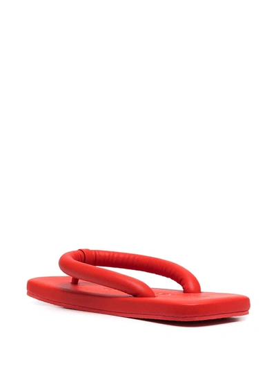 Camperlab Hastalavista Leather Flip Flops In Red