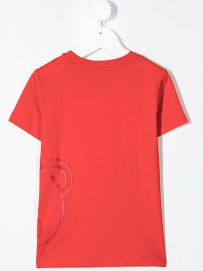 Shop Moschino Bear-motif Logo-print T-shirt In Red
