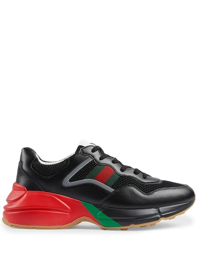 Shop Gucci Rhyton Low-top Sneaker In Black