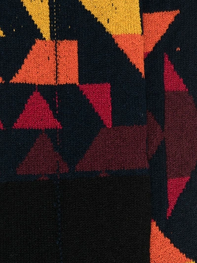 Shop Sacai Intarsia-knit Ankle Socks In Black