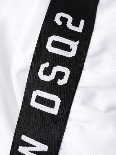 Shop Dsquared2 Logo Waistband Briefs In White