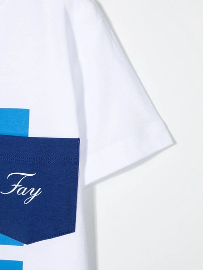 Shop Fay Logo-print Short-sleeved T-shirt In White