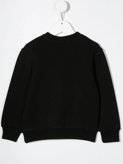 Dsquared2 Teen Multi Logo-print Sweatshirt In Black