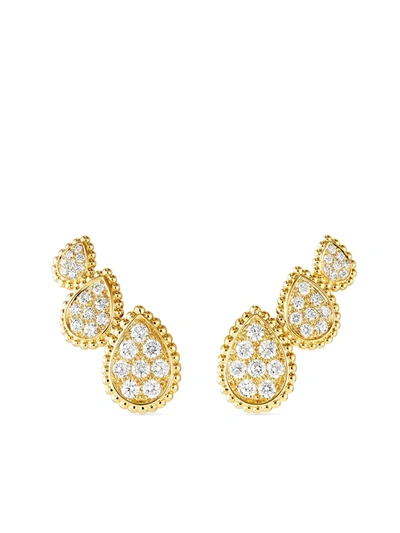 Shop Boucheron 18kt Yellow Gold Serpent Bohème Diamond Earrings