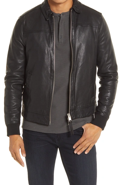 Shop Allsaints Vieno Leather Jacket In Black