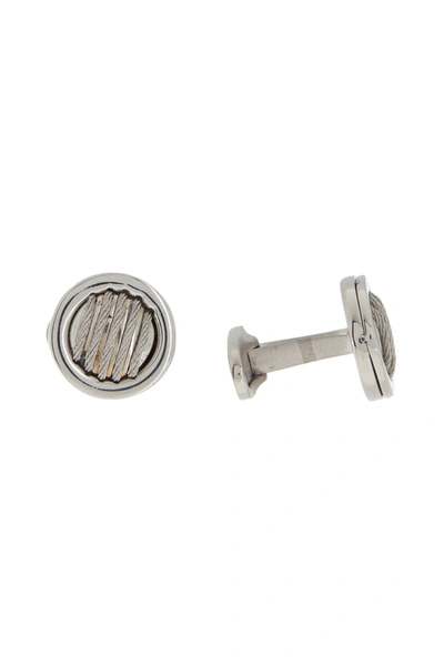 Shop Alor Grey Cable Stainless Steel Cuff Links