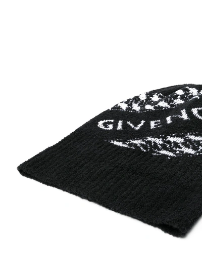 Shop Givenchy Chain Beanie With Logo In Black