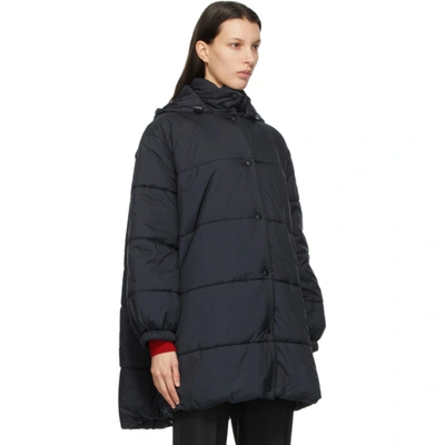 Shop Givenchy Black Insulated Logo Puffer Coat In 001-black