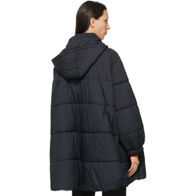 Shop Givenchy Black Insulated Logo Puffer Coat In 001-black
