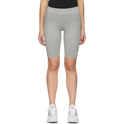 Shop Nike Grey Sportswear Leg-a-see Bike Shorts In 063 Dk Grey