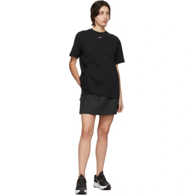 Shop Nike Black Sportswear Swoosh Miniskirt In 010 Black