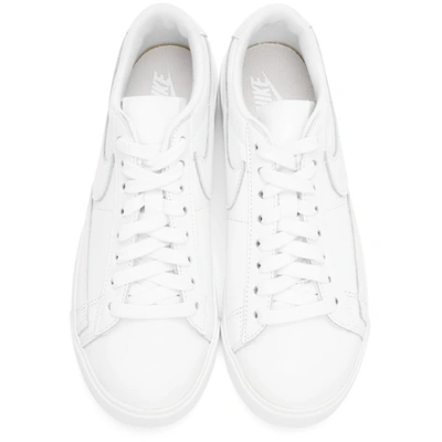 Shop Nike White Blazer Low Le Sneakers In 111 White/w