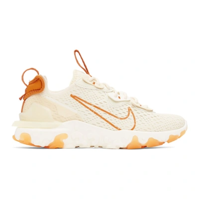 Shop Nike Beige & Orange React Vision Sneakers In 103 Pale Iv