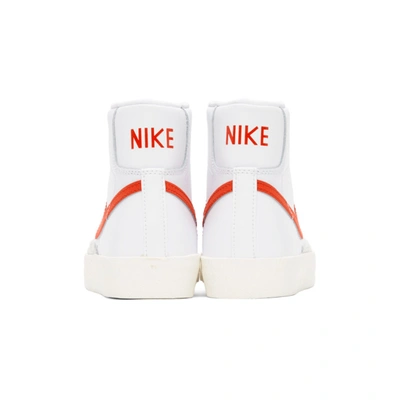 Shop Nike White & Red Blazer Mid '77 Vintage Sneakers In 101 White/h