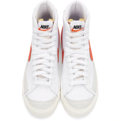 Shop Nike White & Red Blazer Mid '77 Vintage Sneakers In 101 White/h