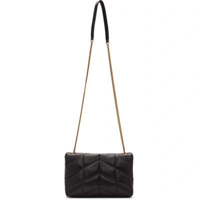 Shop Saint Laurent Black Toy Loulou Puffer Bag In 1000 Black