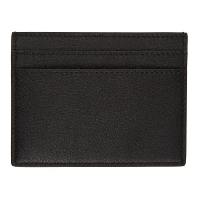 Shop Saint Laurent Black Tiny Monogram Card Holder In 1000 Black