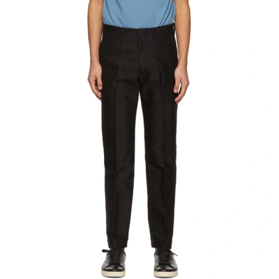 Shop Tom Ford Black Military Chino Trousers In K09 Black