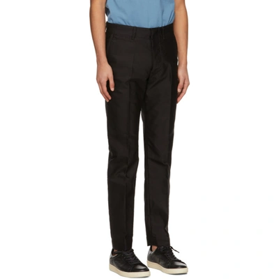 Shop Tom Ford Black Military Chino Trousers In K09 Black
