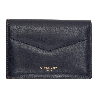 Shop Givenchy Navy Edge Business Card Holder In 410 Navy